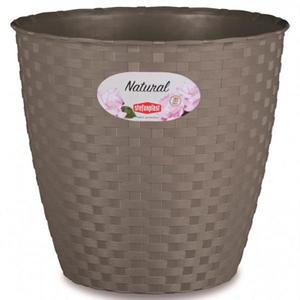 Obal na kvetináč NATURAL plastový 14x13 cm sivohnedý vyobraziť