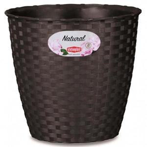 Obal na kvetináč NATURAL plastový 14x13cm tmavohnedý vyobraziť