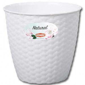 Obal na kvety NATURAL plastový 14x13 cm biely vyobraziť