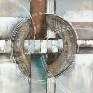 ArtFir Obraz ART 555A | béžová/tyrkysová 80 x 80 cm vyobraziť