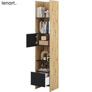 Dig-net nábytok Regál Lenart BED CONCEPT BC-23 | dub artisan / čierna vyobraziť