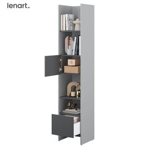 Dig-net nábytok Regál Lenart BED CONCEPT BC-23 | sivá / grafit vyobraziť
