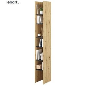 Dig-net nábytok Regál Lenart BED CONCEPT BC-24 | dub artisan / čierna vyobraziť