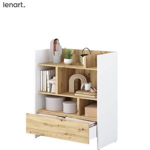 Dig-net nábytok Regál Lenart BED CONCEPT BC-25 | biela / dub artisan vyobraziť