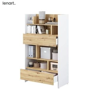 Dig-net nábytok Regál Lenart BED CONCEPT BC-27 | biela / dub artisan vyobraziť