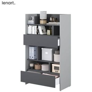 Dig-net nábytok Regál Lenart BED CONCEPT BC-27 | sivá / grafit vyobraziť
