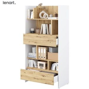 Dig-net nábytok Regál Lenart BED CONCEPT BC-28 | biela / dub artisan vyobraziť