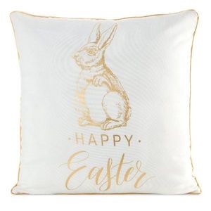 ArtFir Veľkonočná obliečka na vankúš EASTER 43 | biela/zlatá 45 x 45 cm vyobraziť