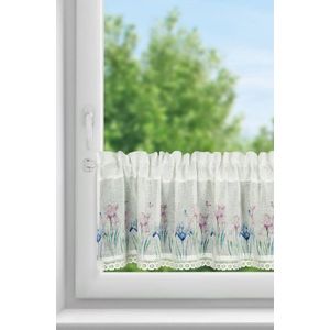 ArtFir Krátka záclona DOLOREZ P | biela/fialová 150 x 30 cm vyobraziť