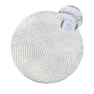 Biely okrúhly koberec ø 200 cm Panglao New York White – Elle Decoration vyobraziť