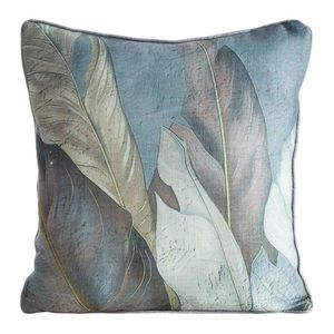 ArtFir Obliečka na vankúš LEN 38 | zelená/hnedá 45 x 45 cm vyobraziť