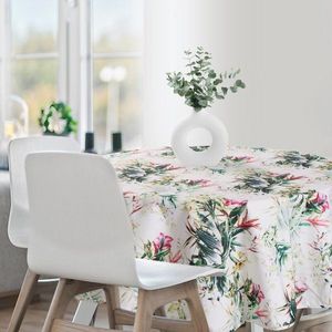 ArtFir Záhradný okrúhly obrus GARDEN 31E | biela/zelená 150 cm vyobraziť