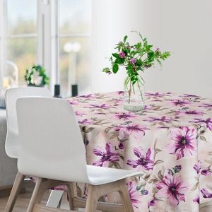 ArtFir Záhradný okrúhly obrus GARDEN 29E | krémová/ružová 150 cm vyobraziť