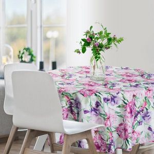 ArtFir Záhradný okrúhly obrus GARDEN 34E | ružová/fialová 150 cm vyobraziť