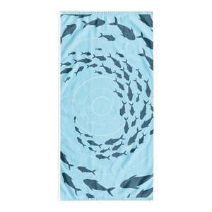 Modrá plážová osuška 90x180 cm Shoal - DecoKing vyobraziť