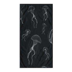 Čierno-biela plážová osuška 90x180 cm Jellyfish - DecoKing vyobraziť