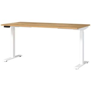 Novel PÍSACÍ STÔL, biela, farba duba, 160/80/72-118 cm vyobraziť