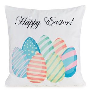 ArtFir Veľkonočná obliečka EASTER 3 | biela/modrá 45 x 45 cm vyobraziť