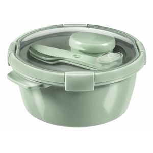 CURVER Dóza SMART TO GO ECO 1, 6l guľatá s príborom, mištičkou a táckou | zelená vyobraziť