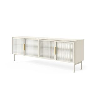 ArtLas Tv stolík NAIRE 4D s LED osvetlením | cashmere vyobraziť