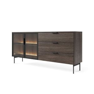 ArtLas Komoda NAIRE 2D3S s LED osvetlením | dub dunin vyobraziť
