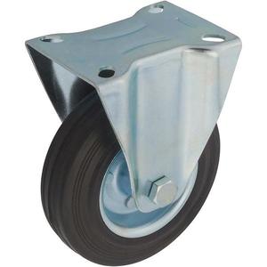 Nábytkové koliesko čierne 125 mm/125 kg, doska pevná vyobraziť