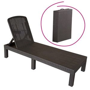 KONDELA Zama záhradné lehátko hnedá vyobraziť