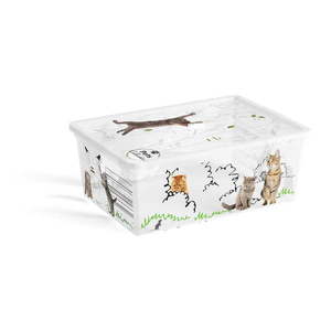Biely plastový úložný box s vekom 37x26x15 cm C Box Style – KIS vyobraziť