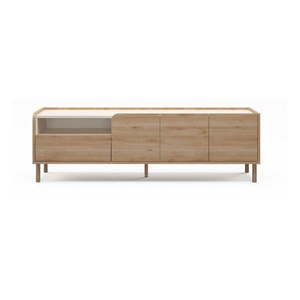 TV stolík v dekore duba v prírodnej farbe 180x55, 5x44 cm Monza – Marckeric vyobraziť