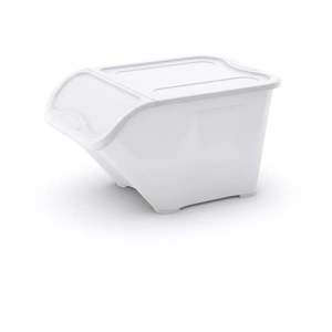 Biely plastový úložný box s vekom 55x39x32 cm All In Box – KIS vyobraziť