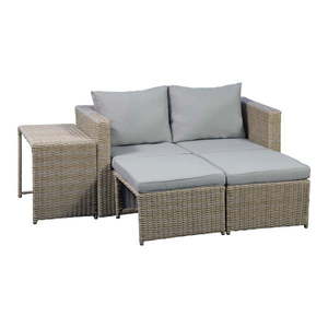 Záhradná lounge súprava pre 2 v béžovej a svetlohnedej farbe Modular – Unique Furniture vyobraziť