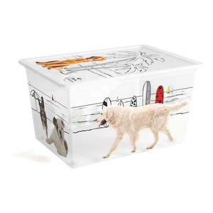 Biely plastový úložný box s vekom 55x39x31 cm C Box Style – KIS vyobraziť
