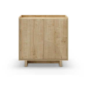 Skrinka v dekore duba v prírodnej farbe 80x80x40 cm Daira – Marckeric vyobraziť