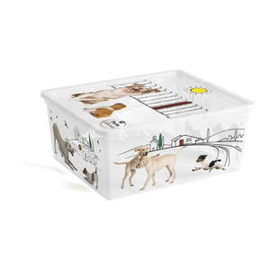 Biely plastový úložný box s vekom 40x34x17 cm C Box Style – KIS vyobraziť