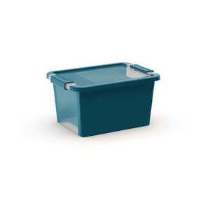 Plastový úložný box s vekom v petrolejovej farbe 36, 5x26x19 cm Bi-Box – KIS vyobraziť