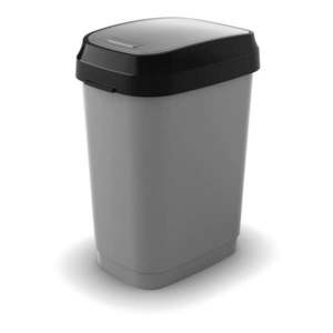 Sivý odpadkový kôš 25 l Dual Swing Bin M – KIS vyobraziť
