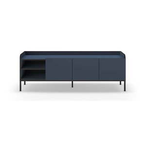 Modrý TV stolík 160x55x42 cm Adara – Marckeric vyobraziť