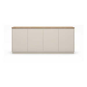 Béžová komoda v dekore duba 201x84x40 cm Loreta – Marckeric vyobraziť