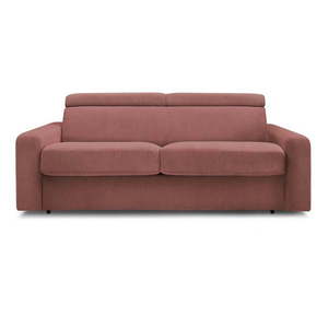 Ružová menčestrová rozkladacia pohovka 215 cm Monaco – Bobochic Paris vyobraziť