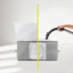 Vákuový plastový úložný box na oblečenie 40x40x25 cm – Homéa vyobraziť