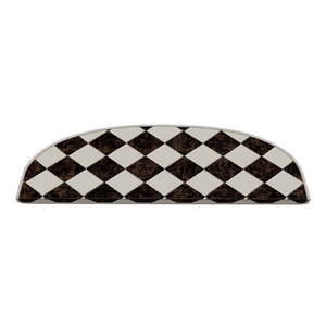 Čierno-biele nášľapy na schody v súprave 16 ks 20x65 cm Chess Board – Vitaus vyobraziť