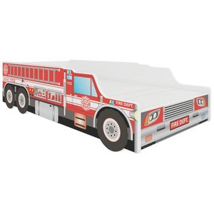 NABBI Lorry detská posteľ s matracom 80x160 cm červená / biela vyobraziť