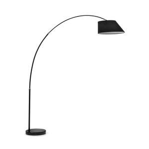 Čierna stojacia lampa s textilným tienidlom (výška 189 cm) May – Kave Home vyobraziť