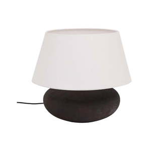 Čiernobiela stolová lampa s textilným tienidlom (výška 35 cm) Nessi – Kave Home vyobraziť