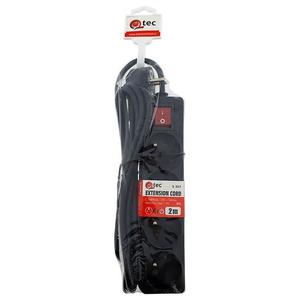 Predlžovací kábel s vypínačom Q-353f 4x z/u 2m čierny vyobraziť