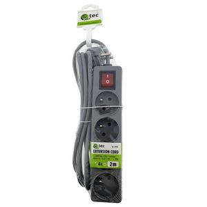 Predlžovací kábel s vypínačom Q-393f 4x z/u 2m sivý vyobraziť