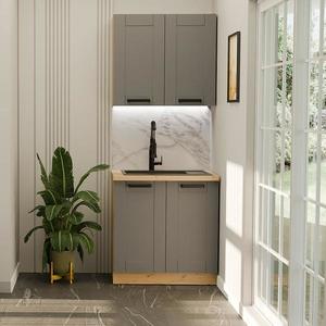 Kuchynská linka Luna Dust grey/artisan 80 cm bez pracovnej dosky vyobraziť