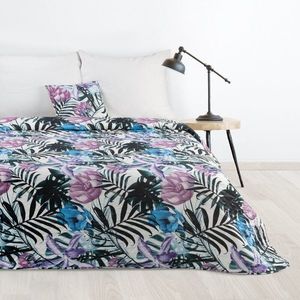 ArtFir Prikrývka na posteľ MALIBU | biela s kvetmi 200 x 220 cm vyobraziť