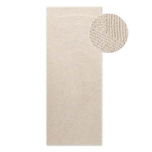 Ručne tkaný vlnený behúň vo svetlo prírodnej farbe 80x200 cm Eleni Natural White – Hanse Home vyobraziť