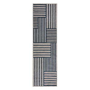 Tmavomodrý vnútorný a vonkajší koberec 66x230 cm Vigo Blocks – Flair Rugs vyobraziť